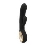 Rabbit Vibratore colore nero con anello dorato alla base Handy Twin Touch Grip